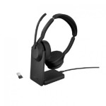 Jabra 25599-989-989 Evolve2 55 UC Stereo USB-A Headset With Charging Stand - Black